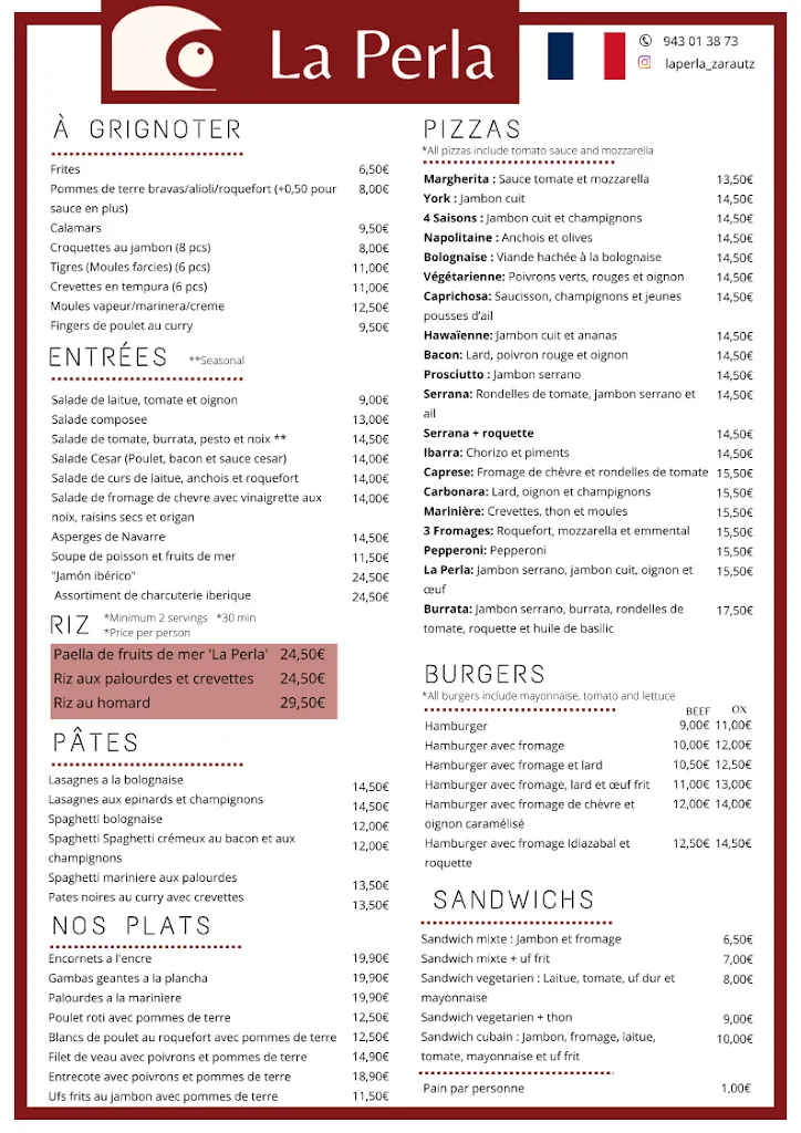 Menu_La Perla Zarautz_Zarautz_image_3