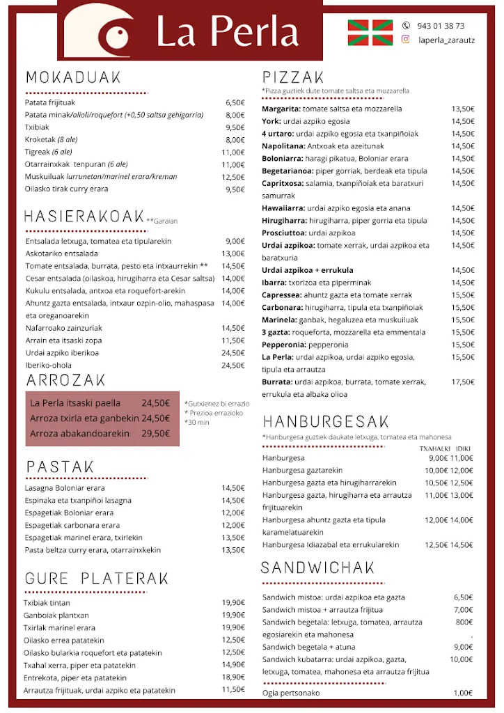 Menu_La Perla Zarautz_Zarautz_image_4
