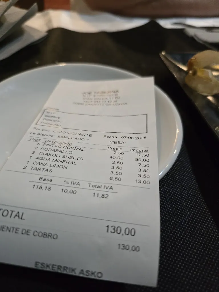 Juan Luis Álvarez_Restaurante Joe_Zarautz_review