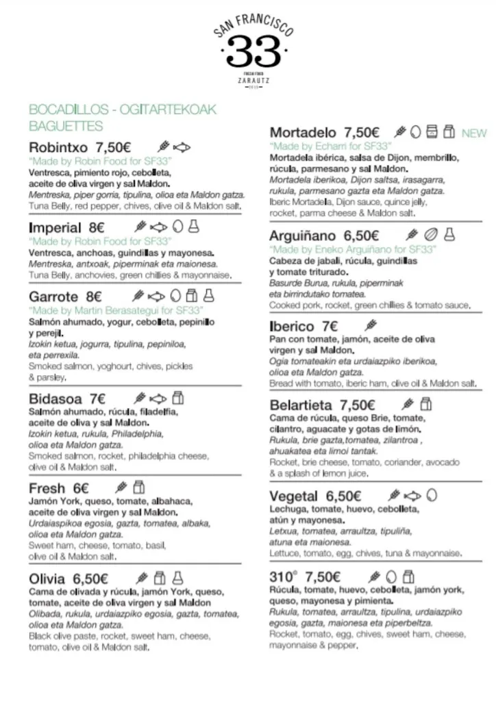 Menu_San Francisco 33_Zarautz_image_1