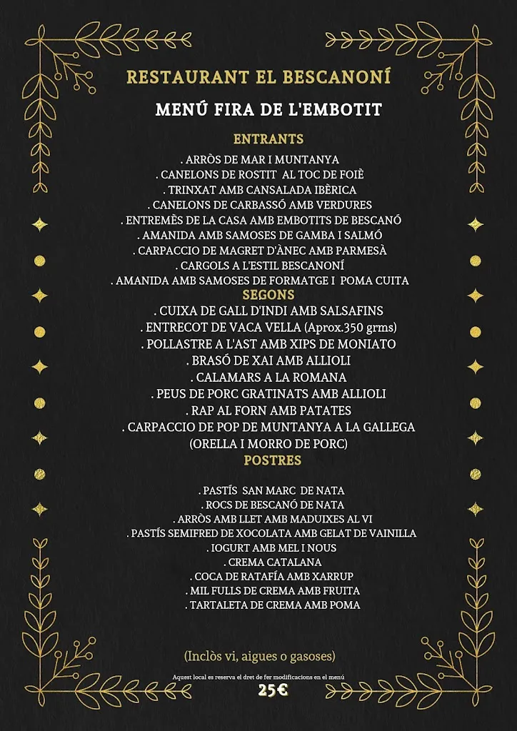Menu_Restaurant El Bescanoní_Bescanó_image_1