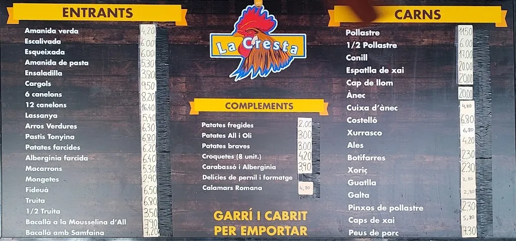 Menu_La Cresta_Bescanó_image_1