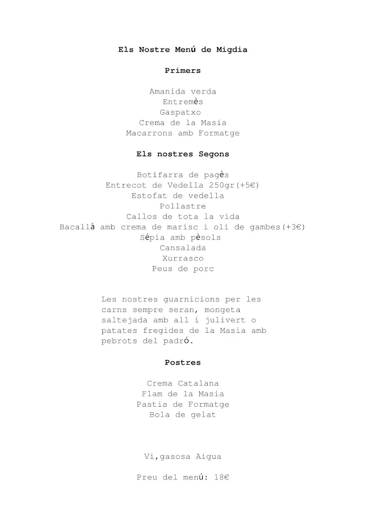 Menu_La Masia de Mas Llunès_Bescanó_image_3