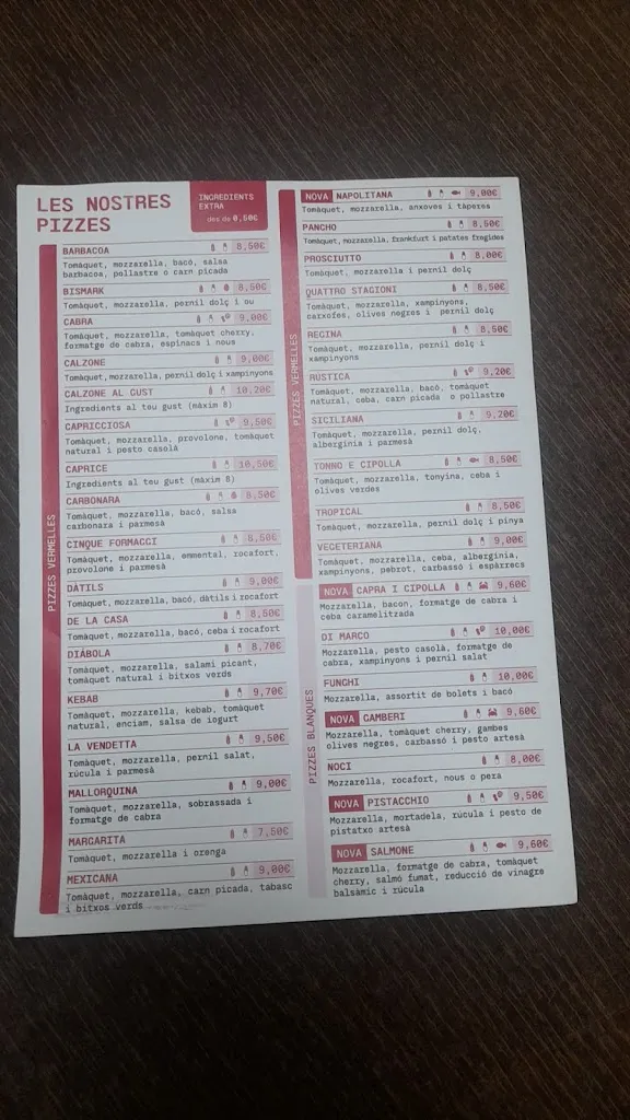 Menu_Pizzeria La Vendetta_Bescanó_image_3