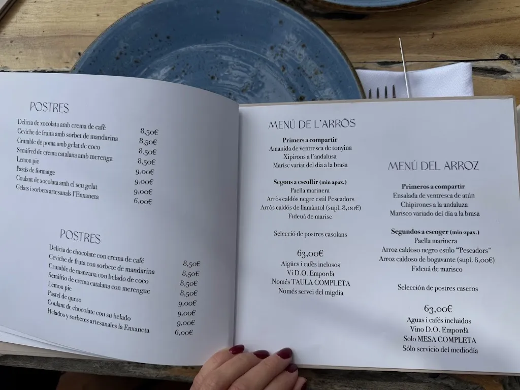 Menu_Cap Sa Sal Restaurant_Begur_immagine_1