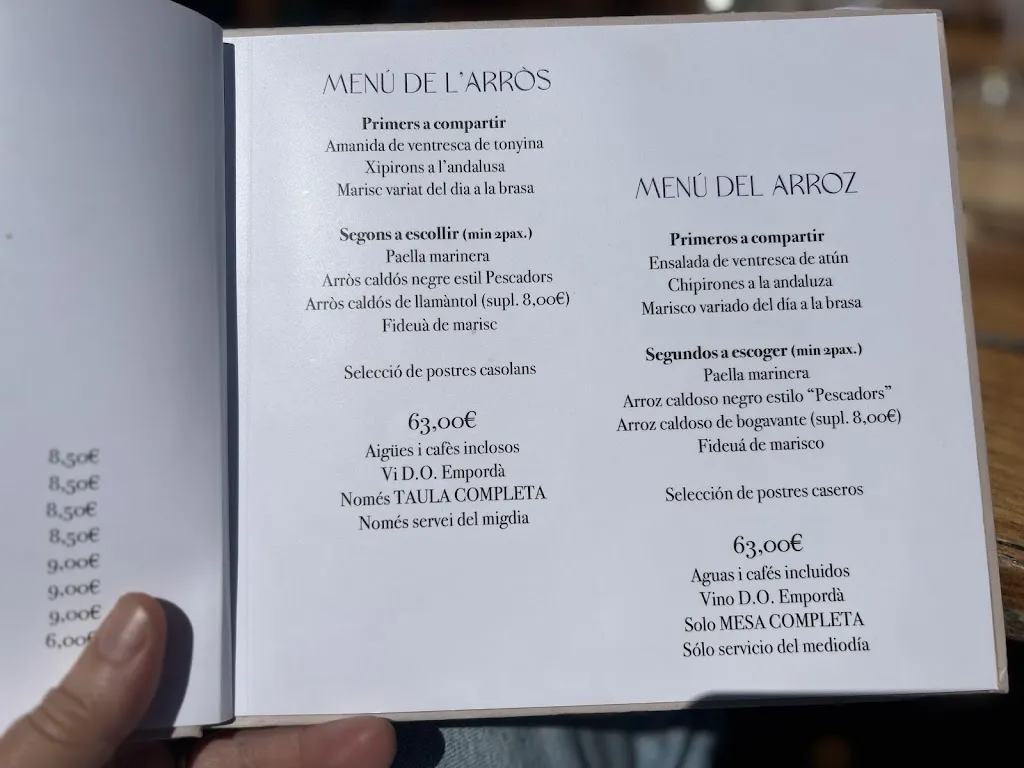 Menu_Cap Sa Sal Restaurant_Begur_immagine_2