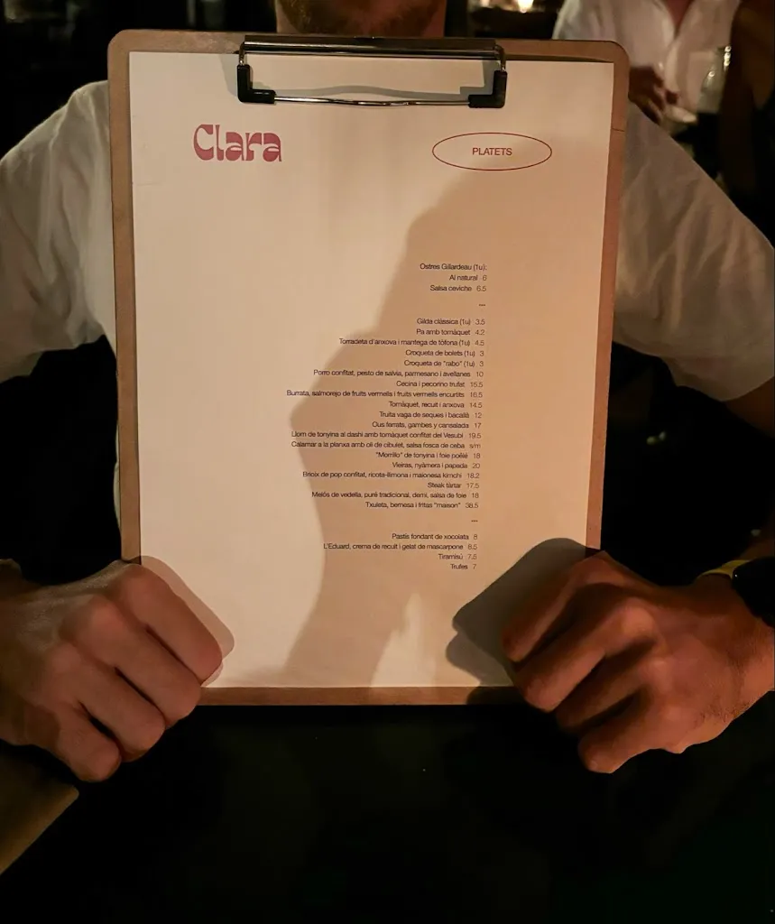 Menu_Clara Begur_Begur_image_2