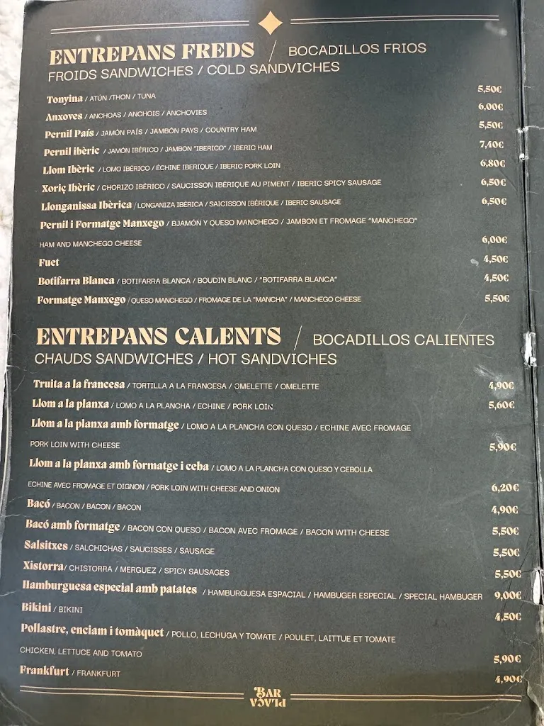 Menü_Bar de Plaça_Begur_Bild_1