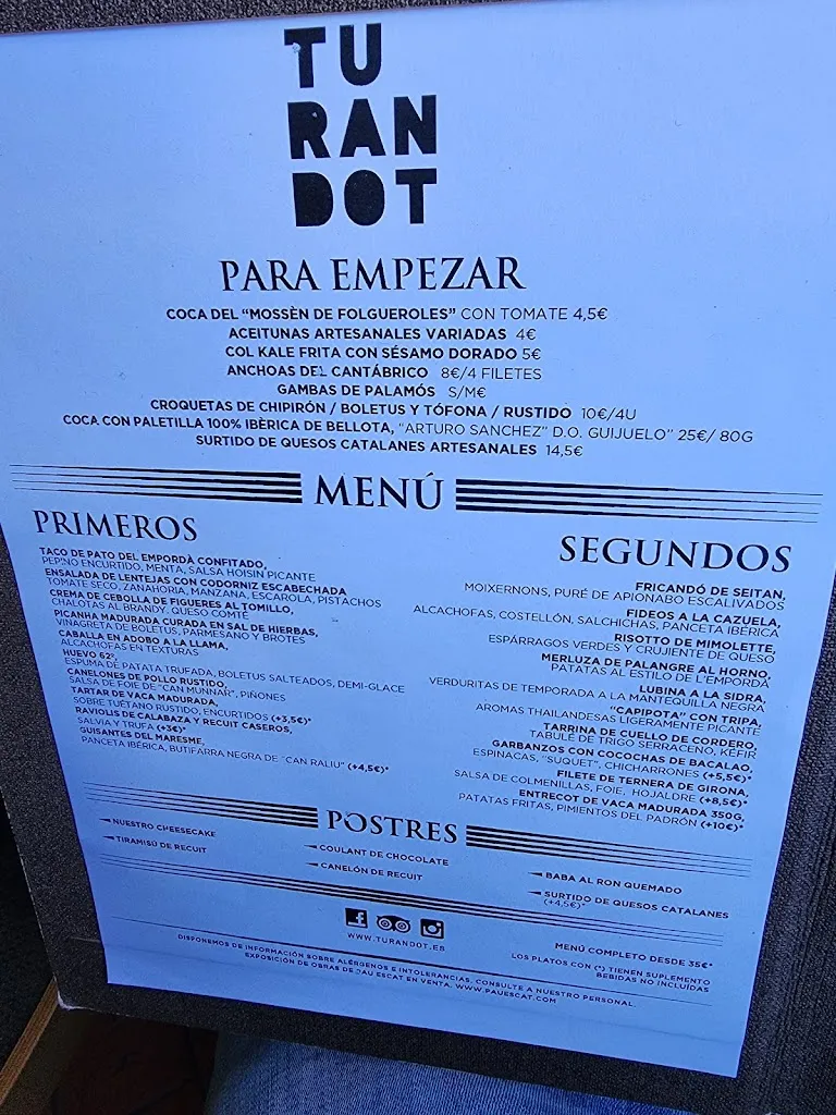 Menu_Restaurant Turandot_Begur_image_2