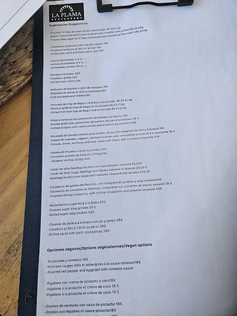 Menu_La Flama de Begur restaurant_Begur_image_2