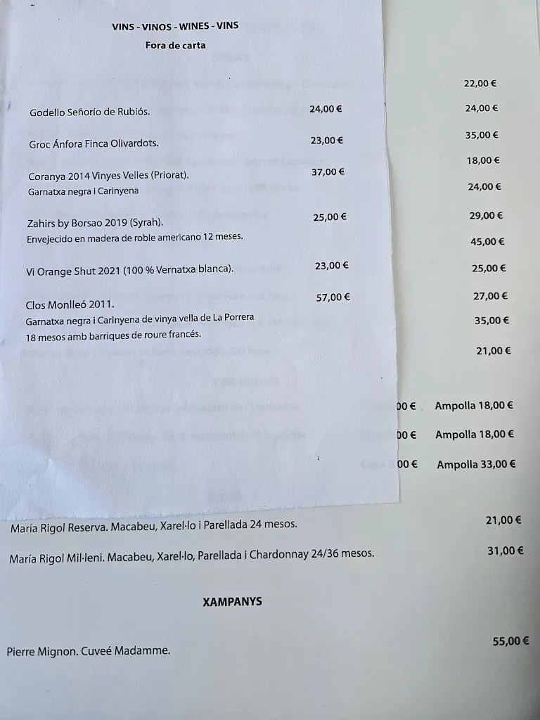 Menu_La Flama de Begur restaurant_Begur_image_3