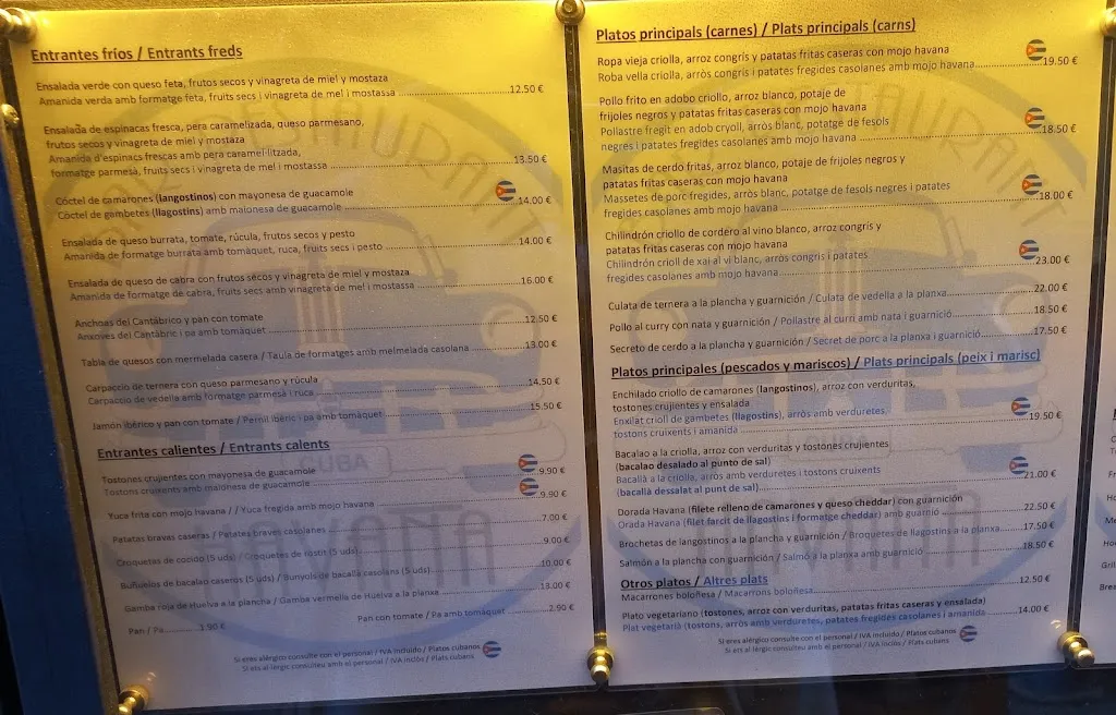 Menu_Bar Restaurant Havana_Begur_image_3