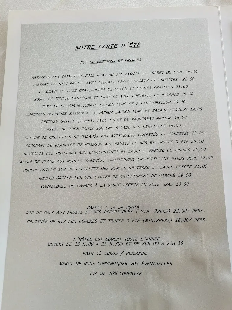 Menu_Restaurante Dalia - Hotel Sa Punta_Begur_image_2