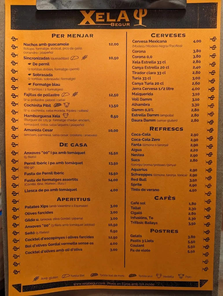 Menu_Xela Begur_Begur_image_3