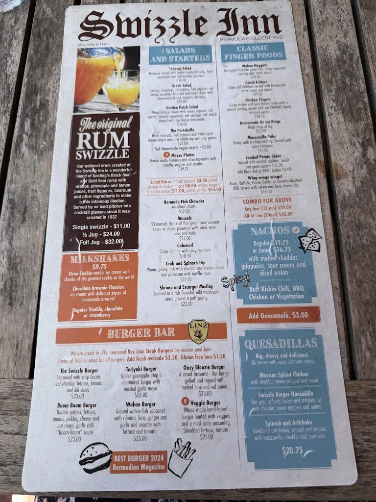Menu_The Swizzle Inn Pub and Restaurant_Beuda_image_1