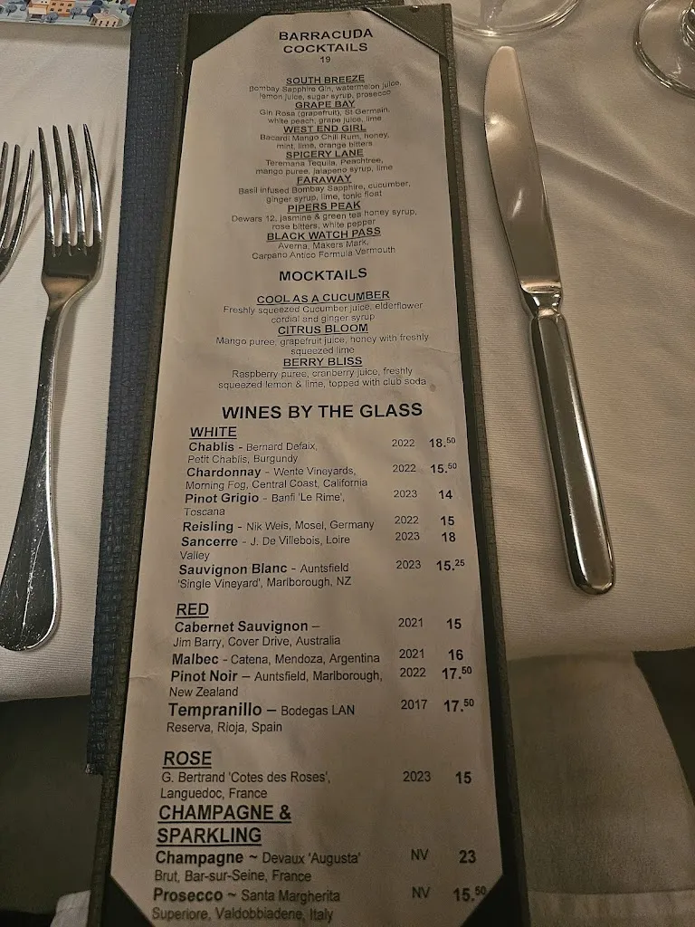 Menü_Barracuda Grill Seafood & Chops_Beuda_Bild_1