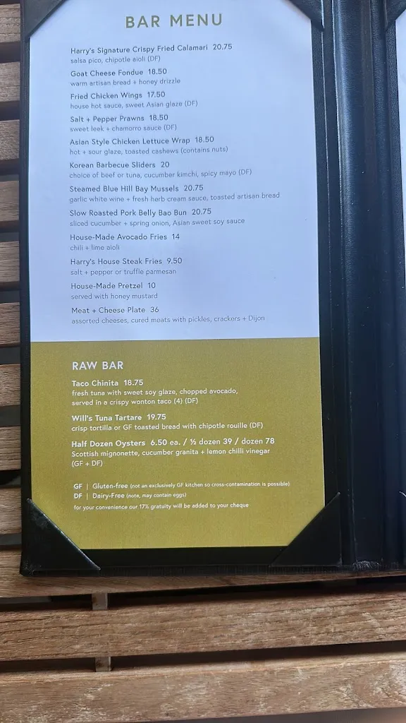 Menu_Harry's at the Waterfront_Beuda_image_3