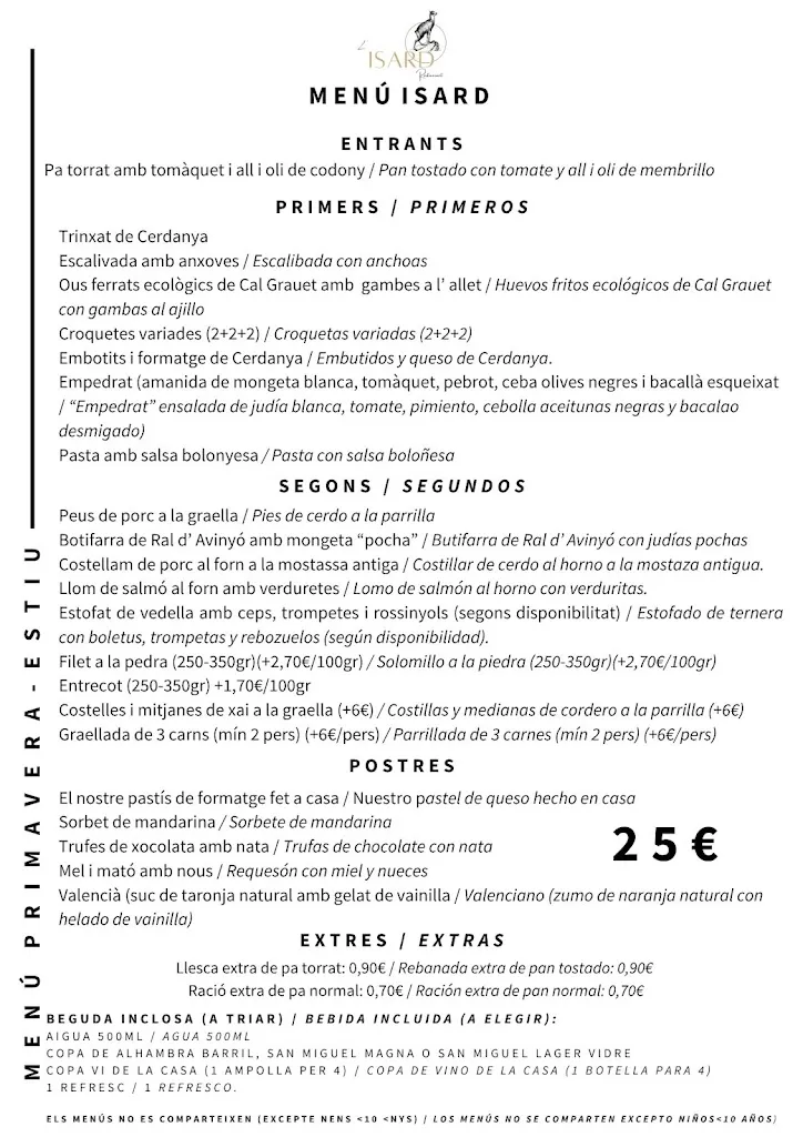 Menu_Restaurant l'Isard_Bolvir_image_3