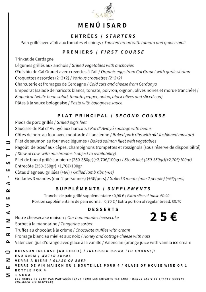 Menu_Restaurant l'Isard_Bolvir_image_4