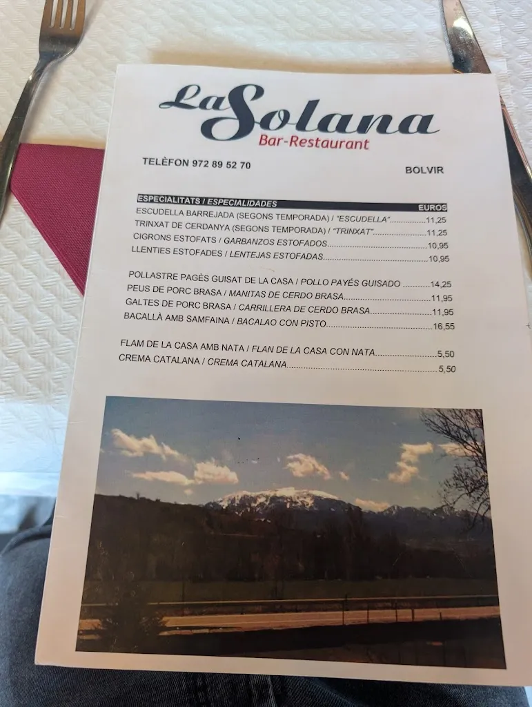 Menu_Restaurant La Solana_Bolvir_image_3