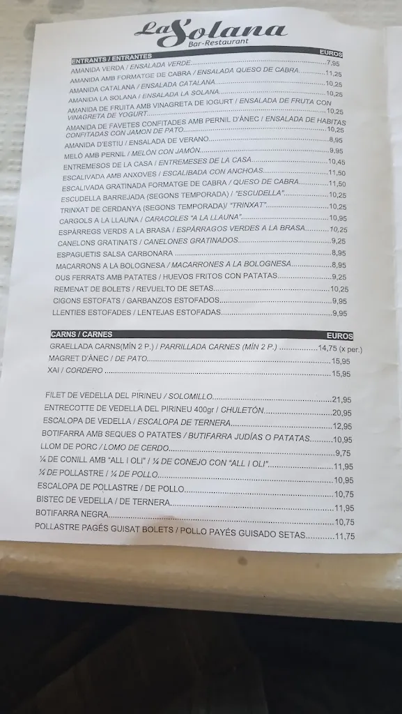Menu_Restaurant La Solana_Bolvir_image_4
