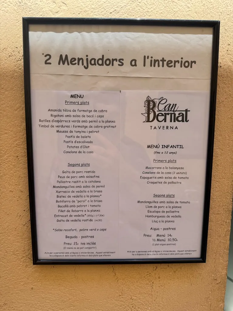 Menu_Restaurant Taverna Can Bernat_Banyoles_image_2