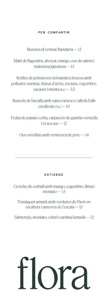 Menu_Flora · Hostel · Restaurant_Banyoles_image_2