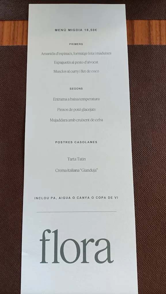 Menu_Flora · Hostel · Restaurant_Banyoles_image_3