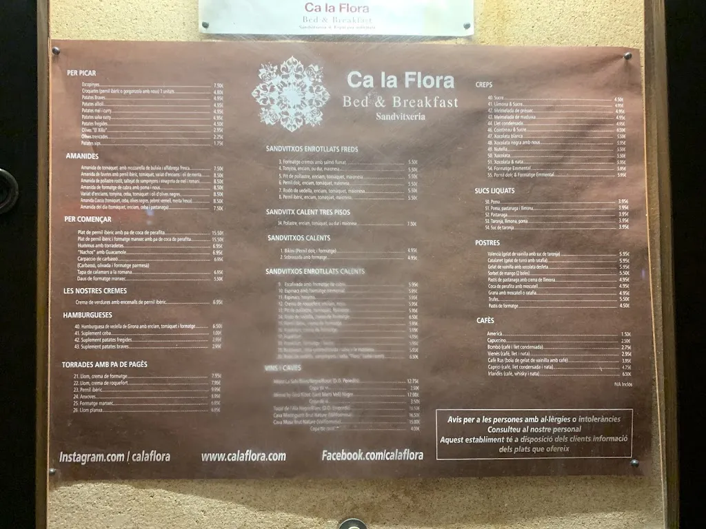 Menu_Flora · Hostel · Restaurant_Banyoles_image_4