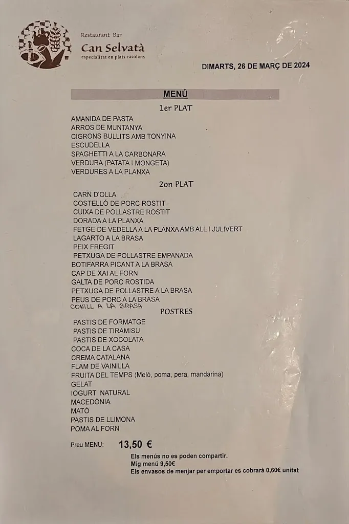 Menu_Can Selvatà_Banyoles_immagine_3