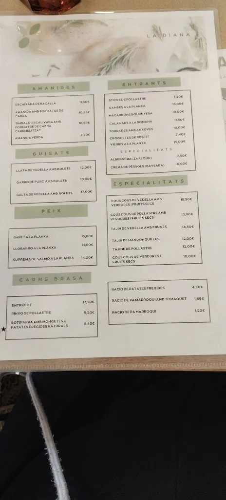 Menu_Restaurant La Diana_Banyoles_image_2