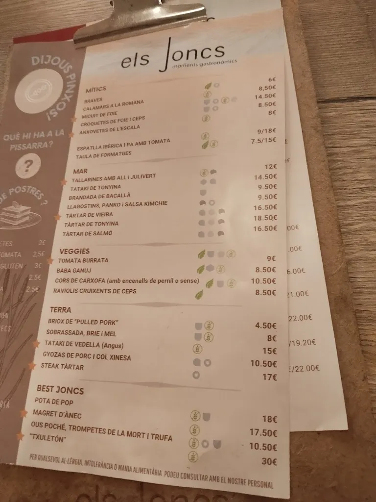 Menu_Els Joncs - Moments Gastronòmics_Banyoles_image_1
