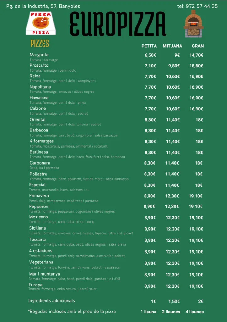 Menu_Europizza Banyoles_Banyoles_image_1