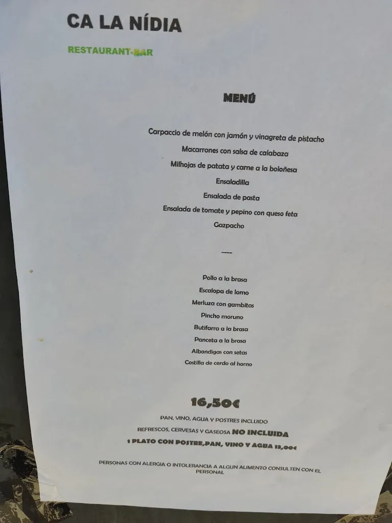 Menu_Ca La Nídia | Besalú_Besalú_immagine_1