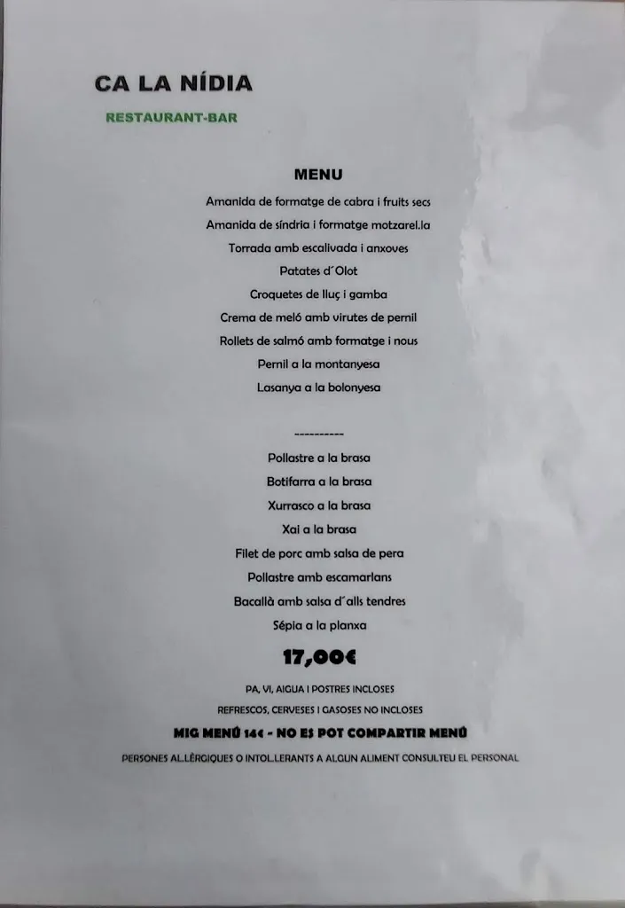 Menu_Ca La Nídia | Besalú_Besalú_immagine_3