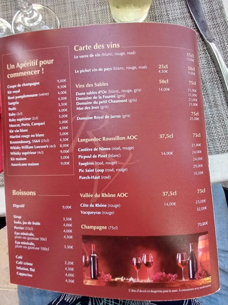 Menu_Restaurant Des Voyageurs_Aigües_image_1