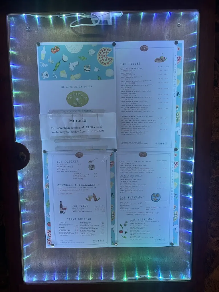 Menu_Pizzeria Cova Criolla_Besalú_immagine_3