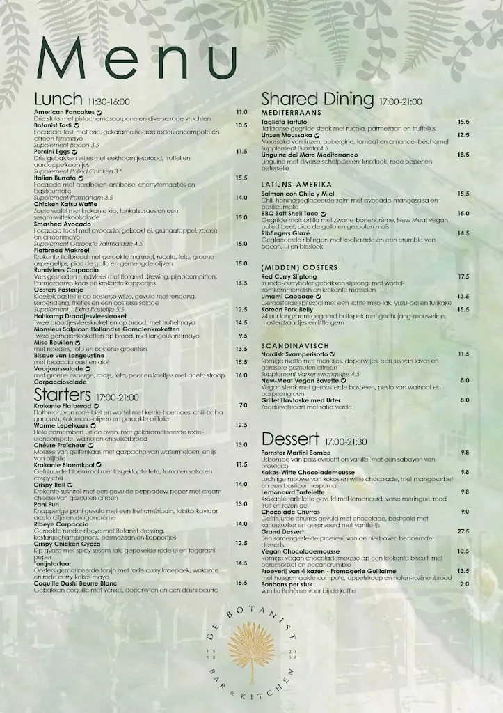Menu_De Botanist - Bar & Kitchen_Breda_image_1