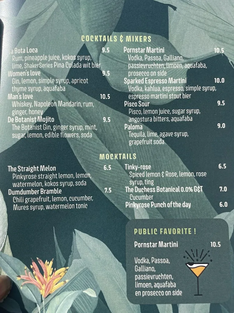 Menu_De Botanist - Bar & Kitchen_Breda_image_2