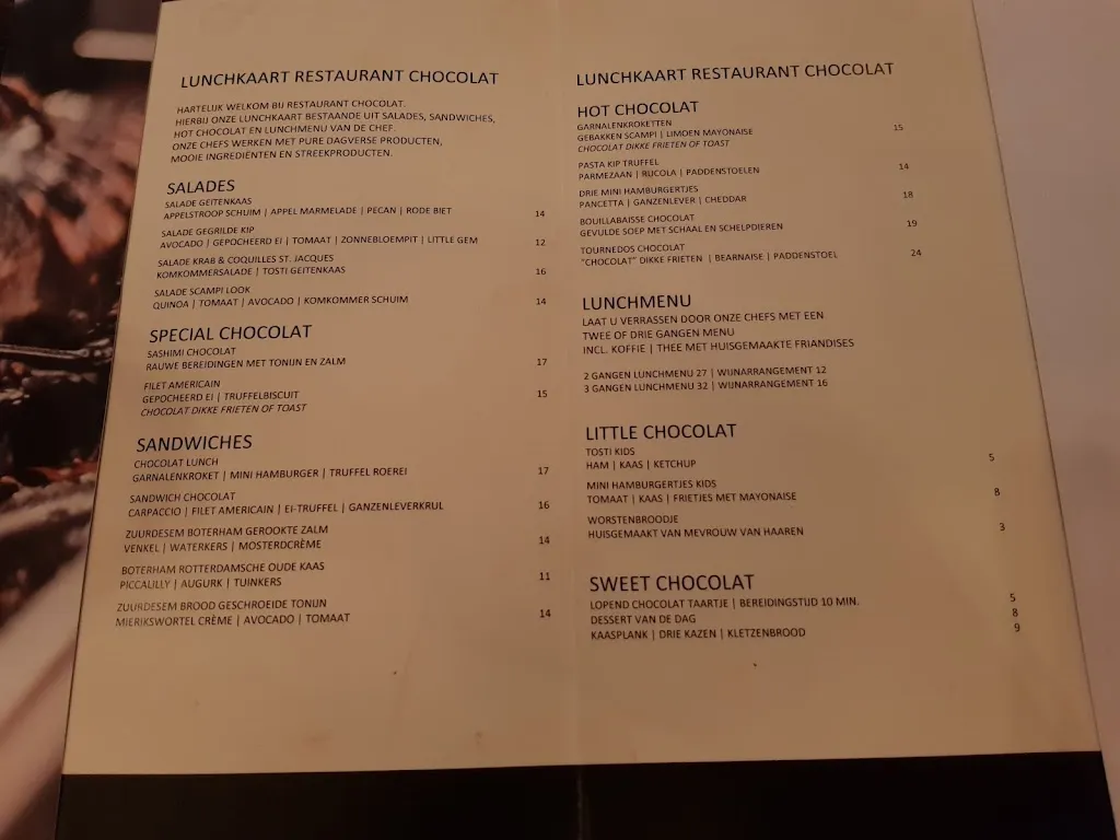 Menu_CHOCOLAT RESTAURANT_Breda_image_1