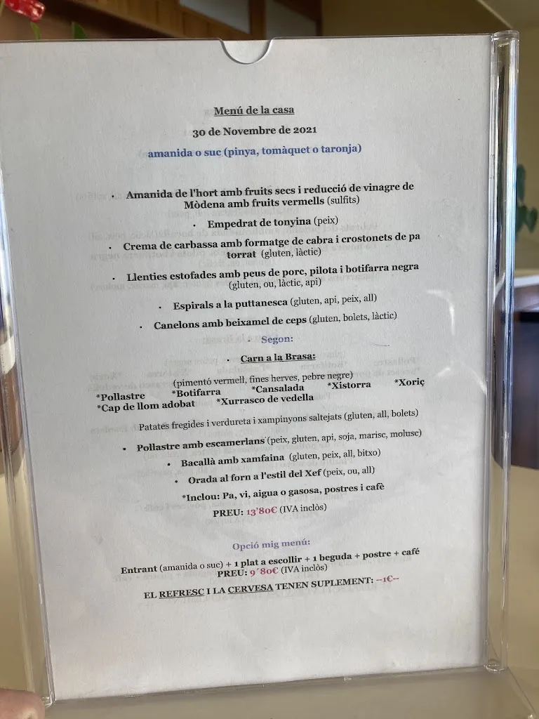 Menu_Bar-Restaurant Pirineus_Bordils_image_1
