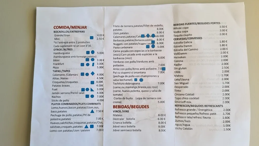 Menu_Bar - Restaurant L'Estació_Bordils_image_1