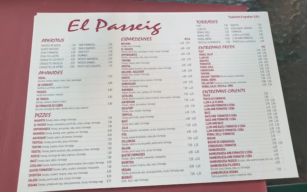 Menü_El Passeig_Bisbal dEmpordà La_Bild_3