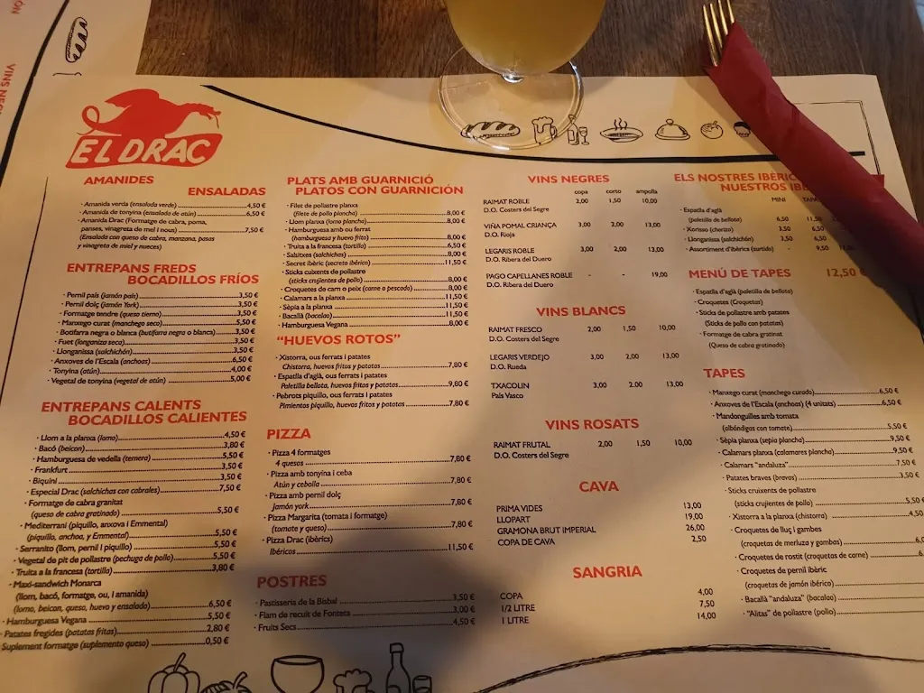Menu_Cafeteria El Drac_Bisbal dEmpordà La_image_3