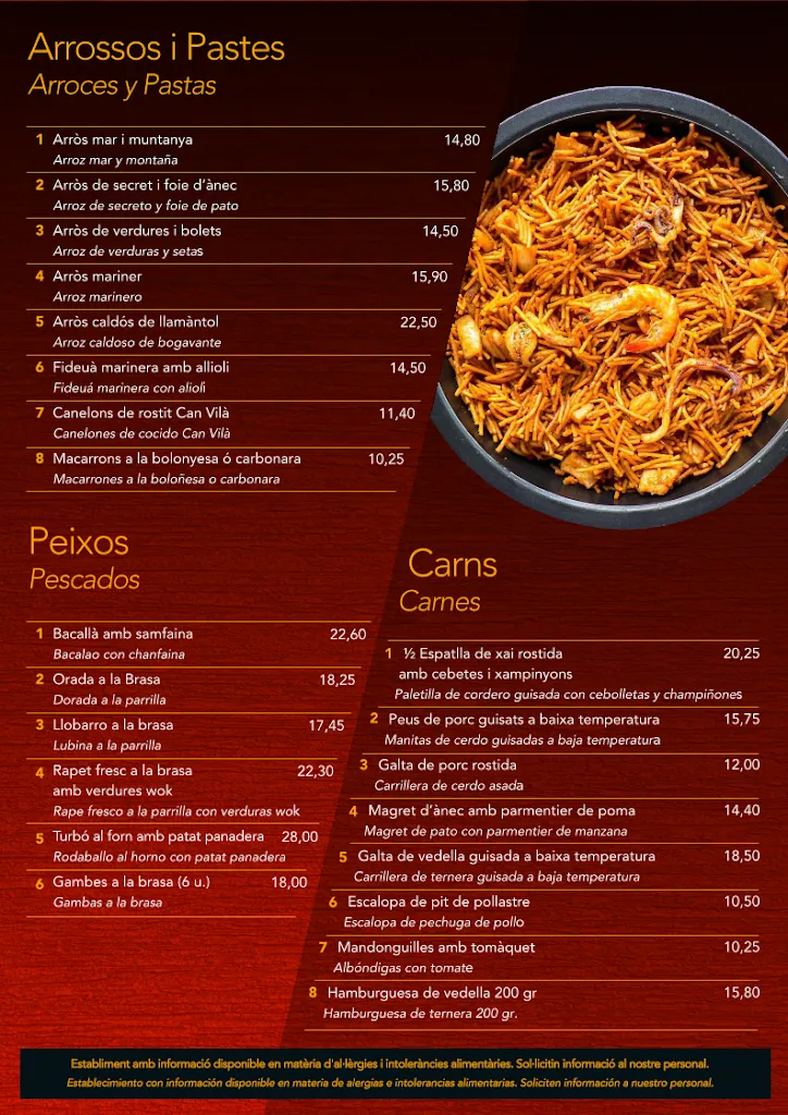 Menu_Bar Restaurant Can Vilà_Cabanelles_image_1