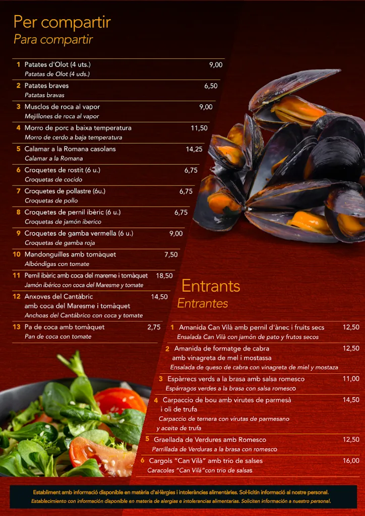Menu_Bar Restaurant Can Vilà_Cabanelles_image_2
