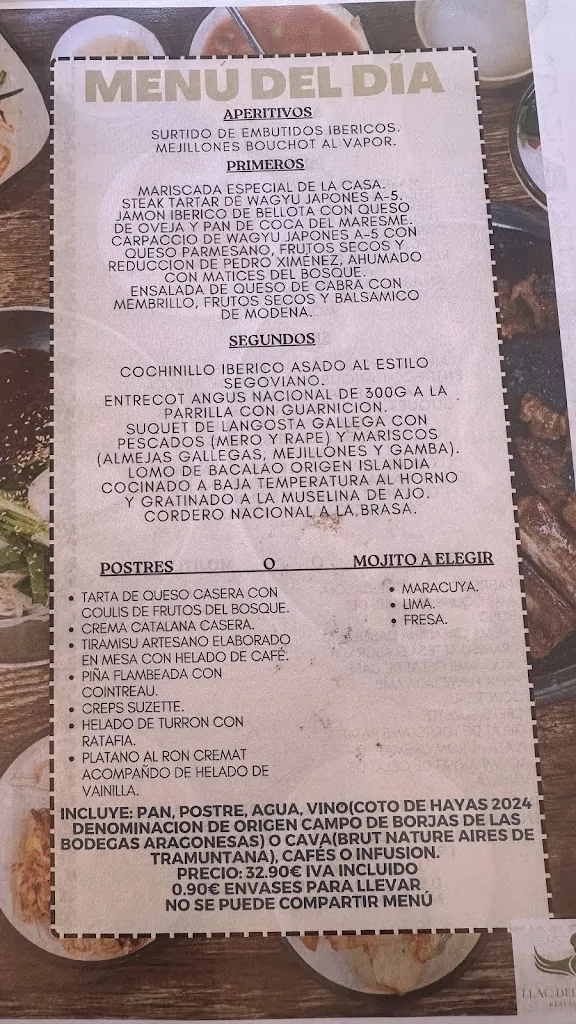 Menu_Bar Restaurante EL LLAC DEL CIGNE_Caldes de Malavella_image_1