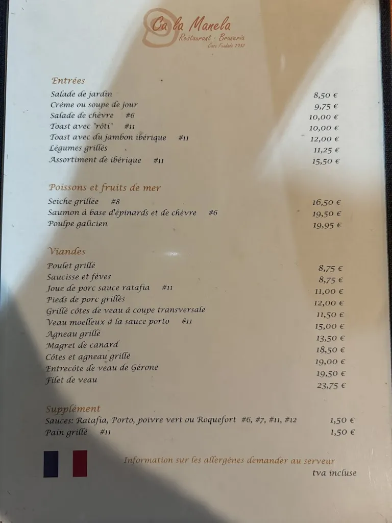 Menu_Restaurant Ca la Manela_Caldes de Malavella_image_2