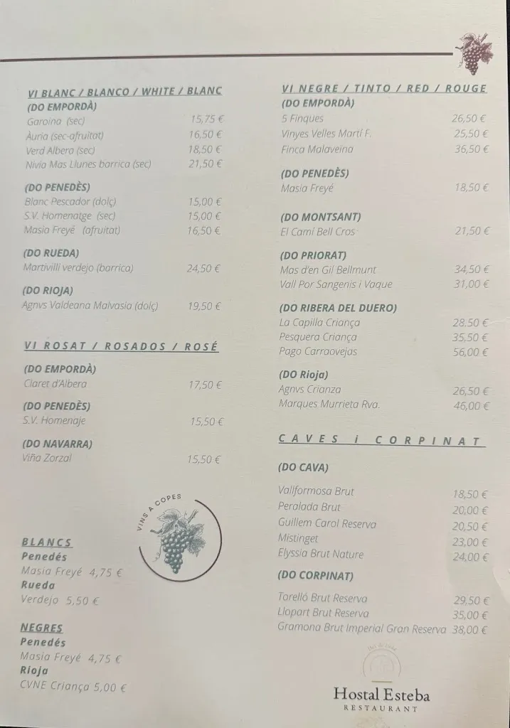 Menu_Restaurant - Hostal Esteba_Caldes de Malavella_image_1