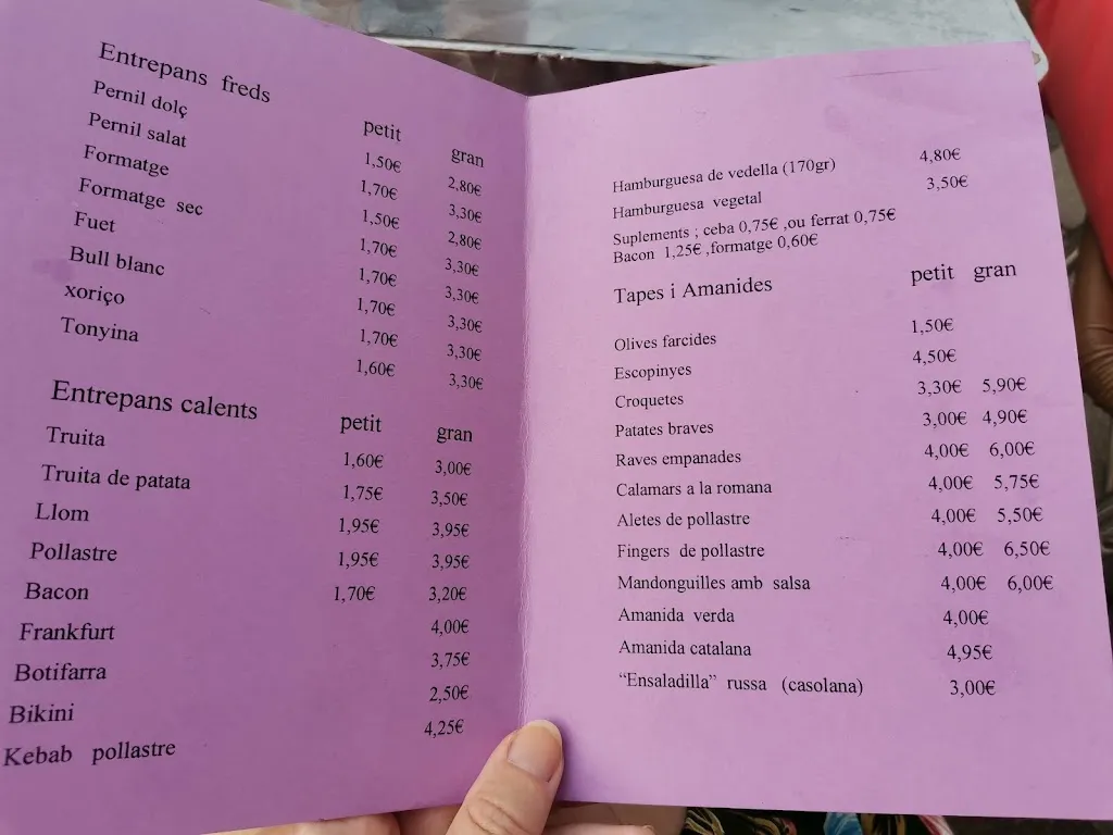 Menu_Bar Casa Rosa_Caldes de Malavella_image_1